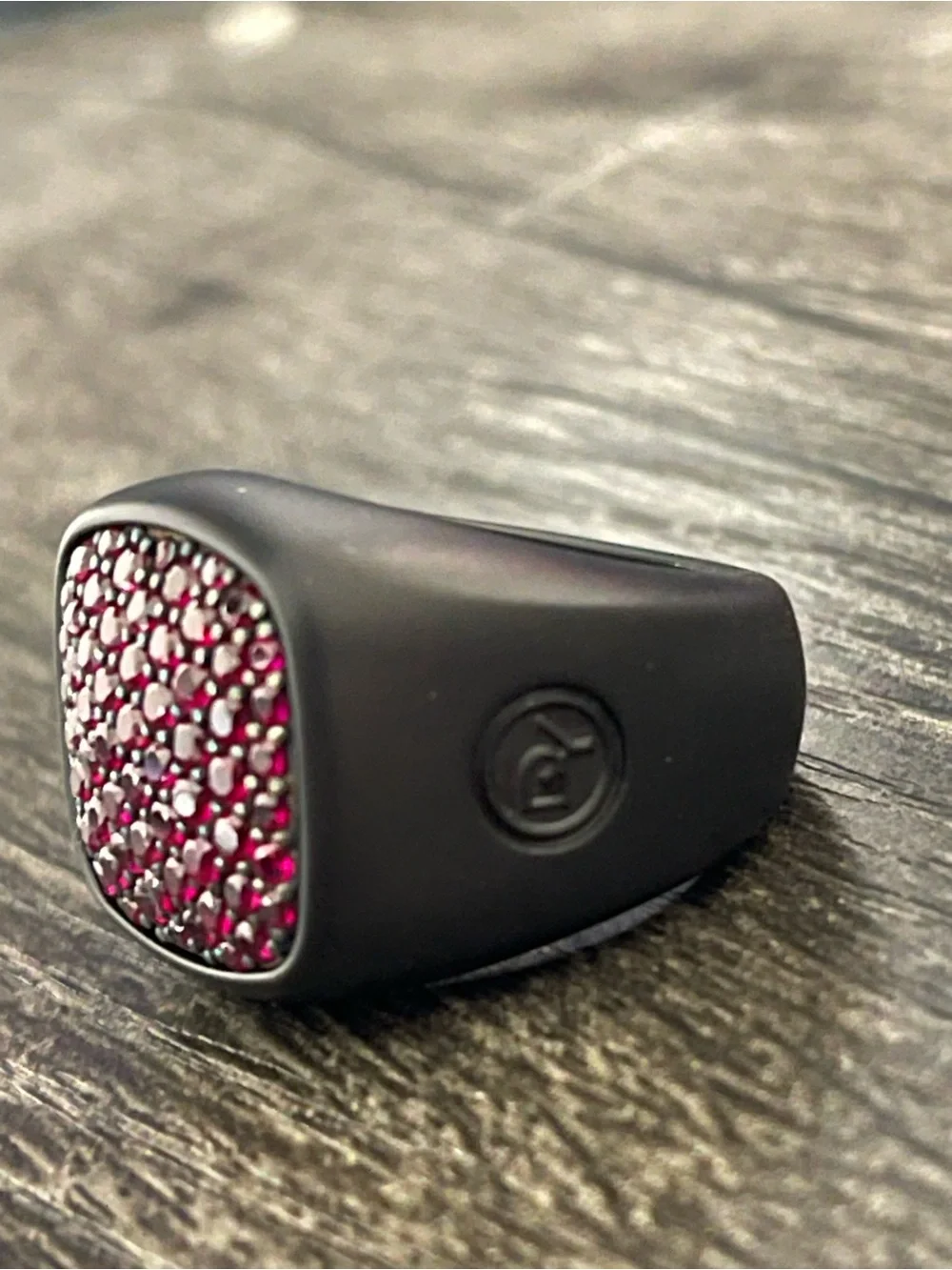 David Yurman Rubies Black Titanium Ring size 9.5